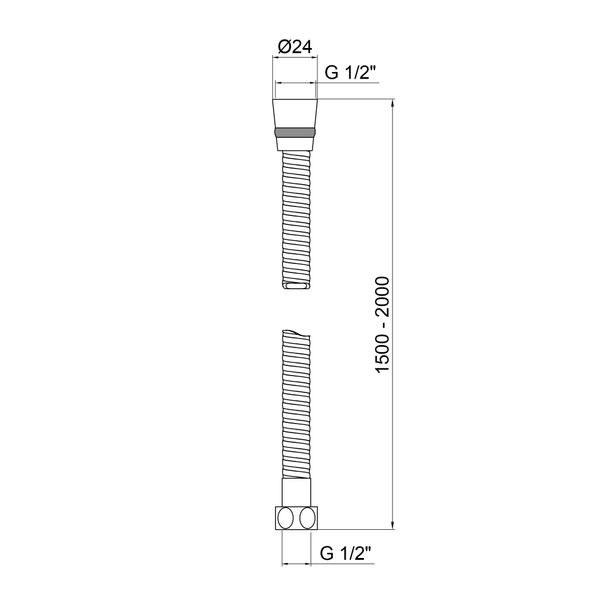 Шланг Lidz Niagara 13 1,5-2 м Chrome SD00041565 фото