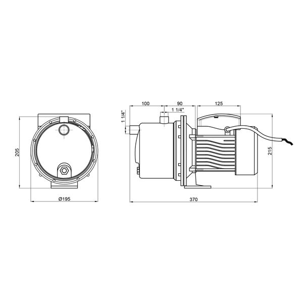 Насос самовсасывающий центробежный Thermo Alliance D-JDTm-125 0,92 кВт SD00046817 фото