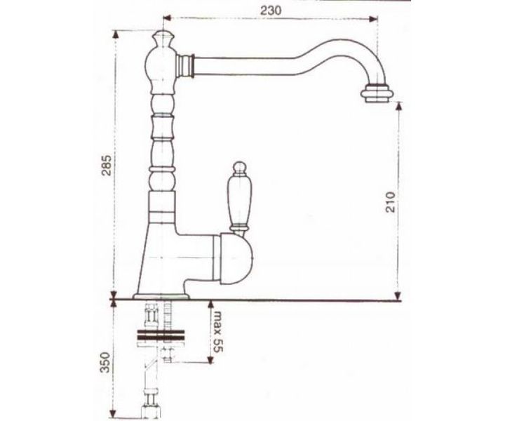 Смеситель для кухни Emmevi Laguna BR40517A бронза BR40517A фото