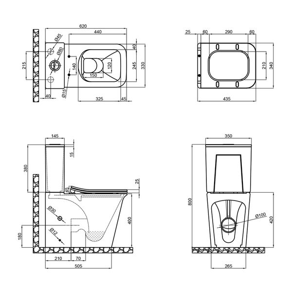 Унитаз-компакт Qtap Nando безободковый Soft-close SD00046563 фото