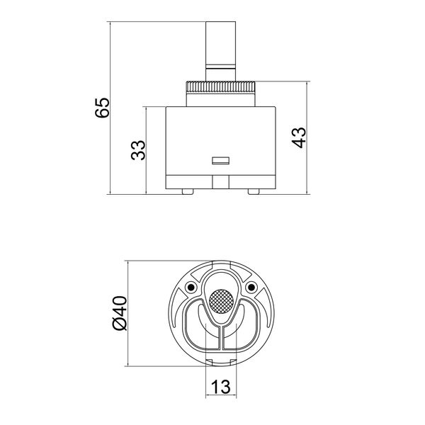 Картридж для смесителя Qtap Spojeni 40 мм SD00004984 фото