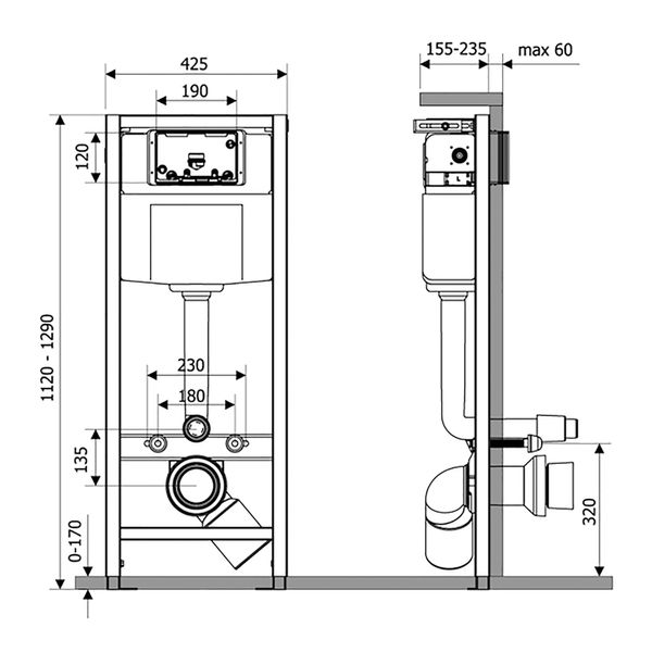 Инсталляция для унитаза Qtap Nest ST SD00038760 фото