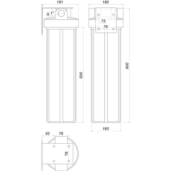 Фильтр-колба Bіо+ systems SL20-BB Big Blue 20″ 1″ с ПП картриджем 000007798 фото