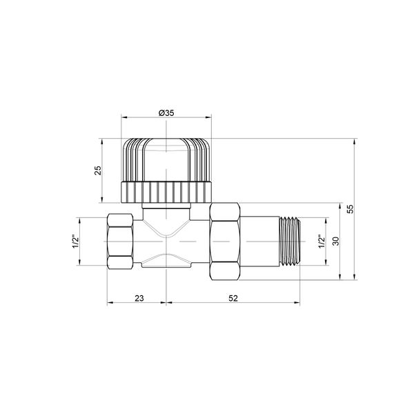 Вентиль термостатический Icma №779 1/2" (30х1,5) прямой SD00005619 фото