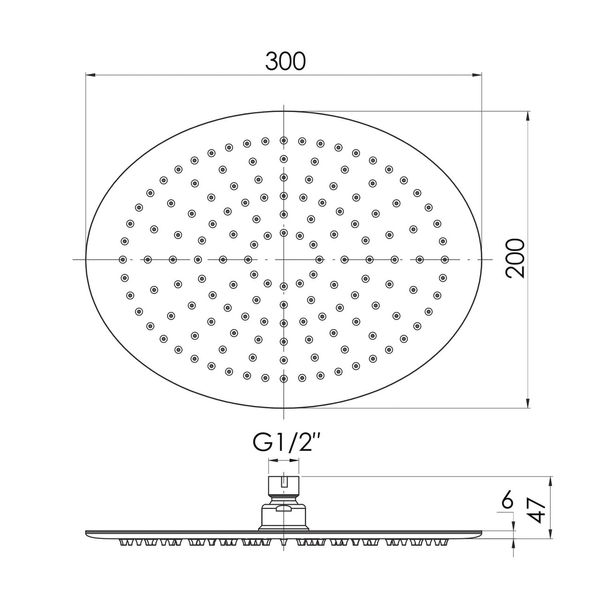 Верхний душ Imprese S300225SS6 300х225 мм 052741 фото