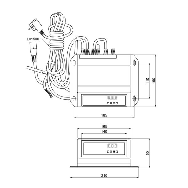 Контроллер Thermo Alliance TA72v2PID для управления вентилятором, насосом ЦО, ГВС, комнатным термостатом SD00048877 фото