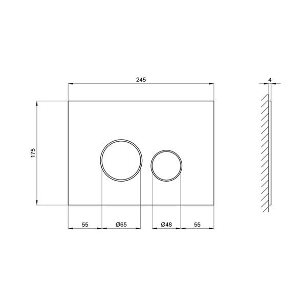 Панель змиву Qtap Nest кругла скляна чорна SD00038765 фото