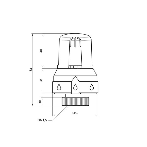 Термоголовка Icma №988 М30х1,5 0÷28°C SD00021124 фото