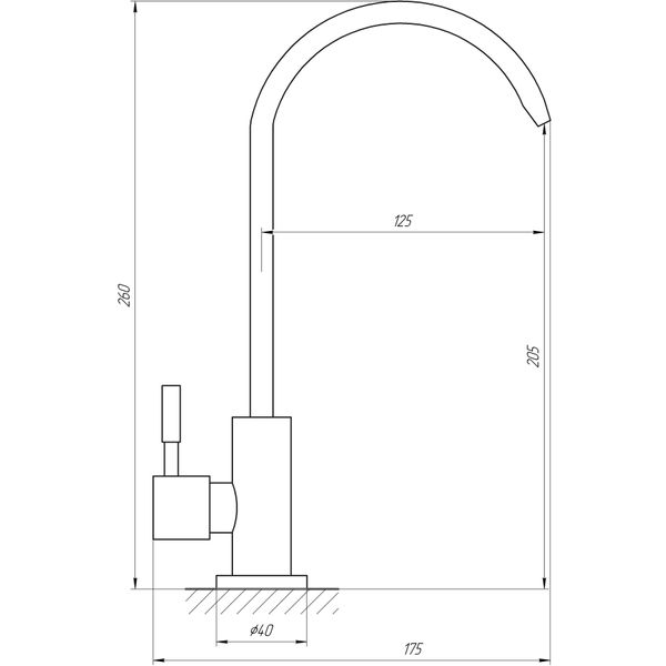 Кран для обратного осмоса Globus Lux ALPEN SBT1-55M-BB 000022219 фото