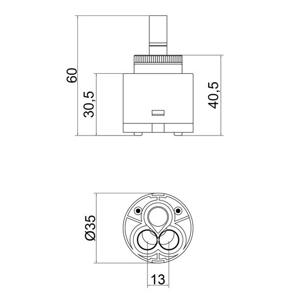 Картридж для змішувача Qtap Spojeni 35 мм Eco SD00031694 фото