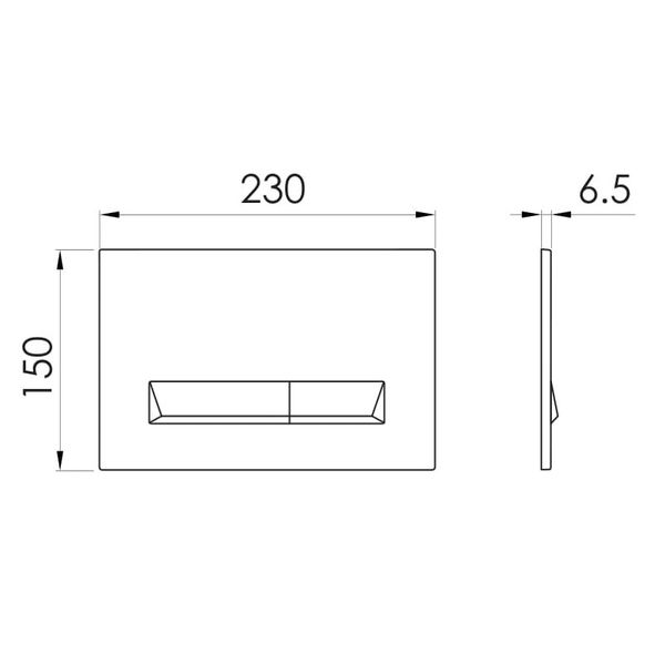 Клавіша змиву Imprese Pan Laska i8040B чорна матова soft-touch 059960 фото