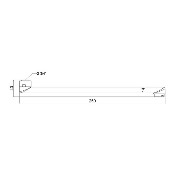 Излив для смесителя Lidz Niagara 350 35 см Chrome SD00031931 фото