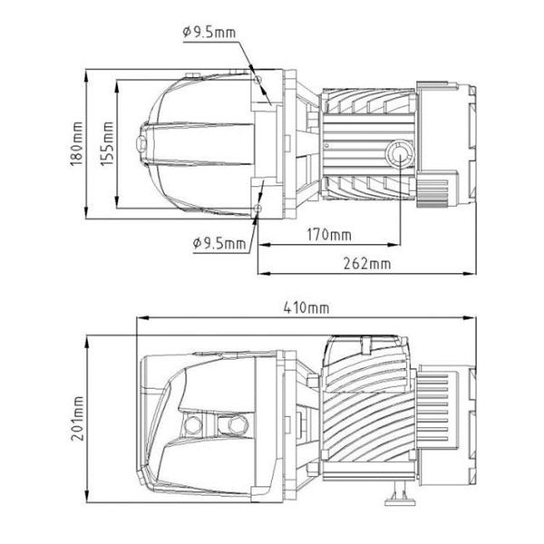 Насос поверхностный самовсасывающий Pumpman JET100 Нmax 43м Qmax 3,6 куб.м 750Вт (чугун) CV029755 фото