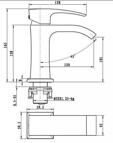 Смеситель для раковины Gappo G1007-1 хром G1007-1 фото