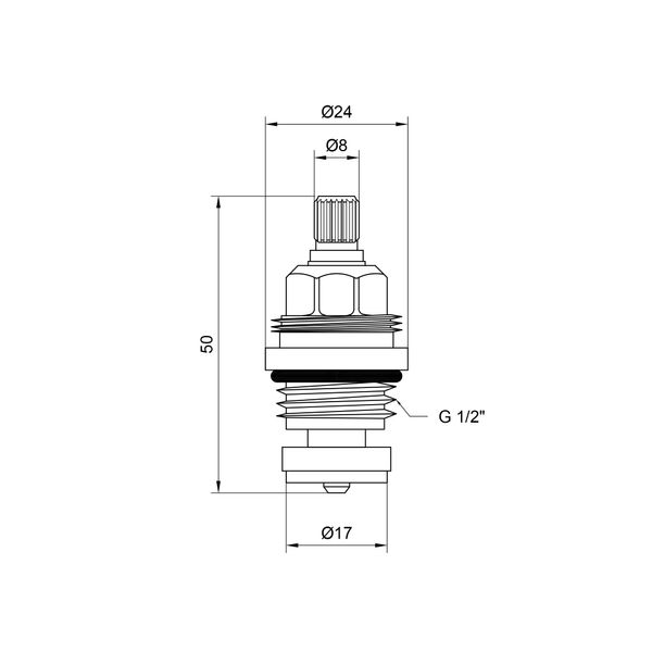 Кран-букса для змішувача Lidz Repair 03101 1/2 резина SD00040918 фото