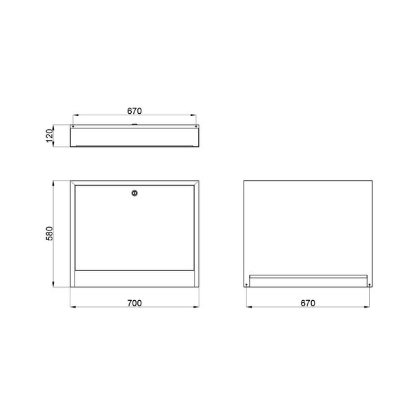 Колекторна шафа Icma (UA) 700х580х120 зовнішня №3 SD00021477 фото