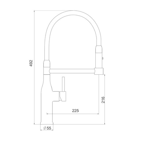 Смеситель для кухни Gappo G4398-51 с гибким изливом черный G4398-51 фото