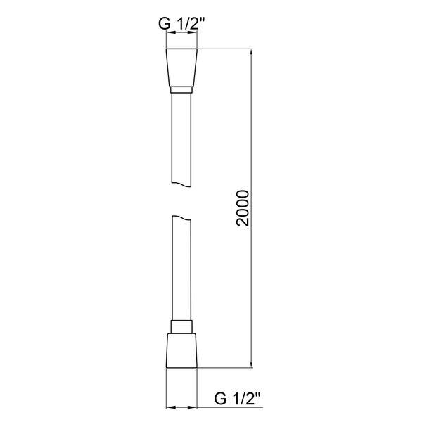 Шланг для душа Qtap Hadice PVC200C 2,0 м SD00041925 фото