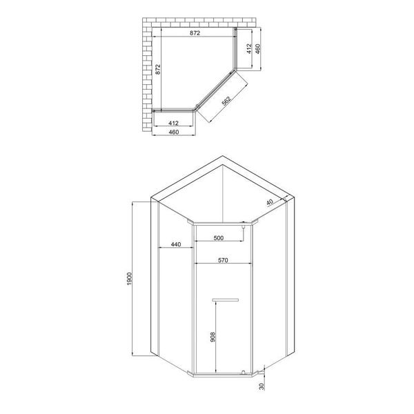 Душевая кабина Lidz Dozorca SC90x90.CRM.LOW.TR стекло 6 мм SD00047604 фото