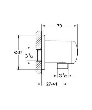 Подключение душевого шланга Grohe Relexa 28671000 28671000 фото