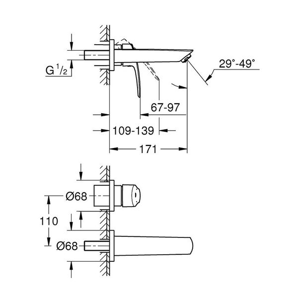 Змішувач для умивальника Grohe Eurosmart New S-Size 29337003 29337003 фото