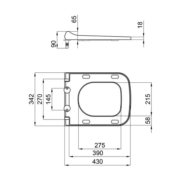 Сидіння для унітаза Qtap (Tern) з мікроліфтом Slim QT99HY2238MB SD00046071 фото