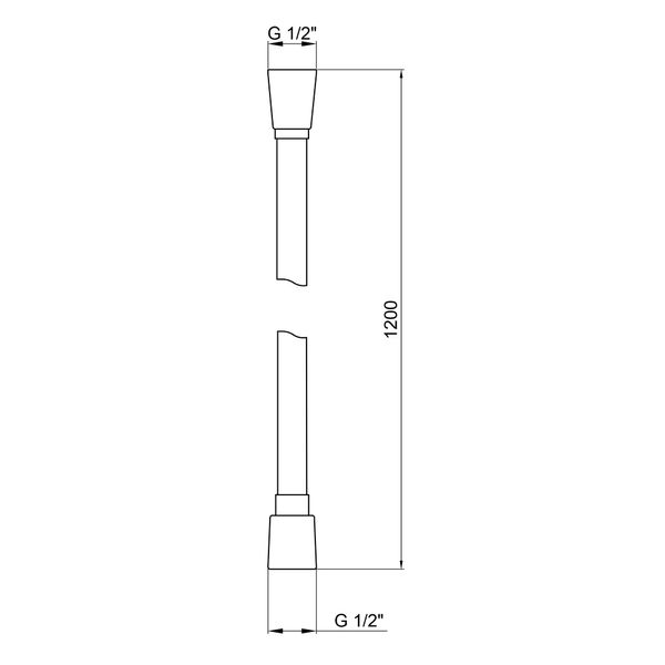 Шланг для душа Qtap Hadice 1,20 м Black Matt SD00049190 фото