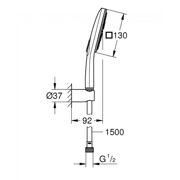 Душевой набор Grohe Rainshower SmartActive Cube 130 26589000 26589000 фото