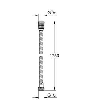 Шланг для душу Grohe Rotaflex Metal Longlife 175 см 28025000 28025000 фото