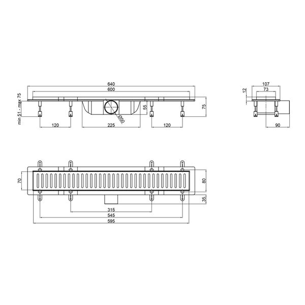 Трап для душу Qtap Dry FF304-600MBLA SD00041023 фото