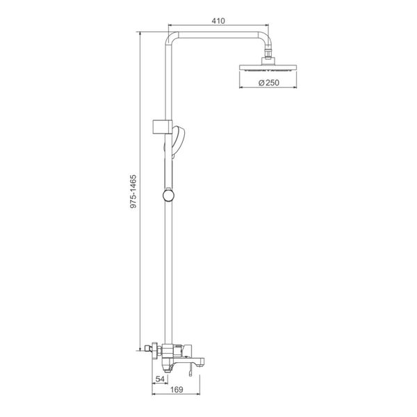 Душова система Gappo G2402-8 білий/хром G2402-8 фото