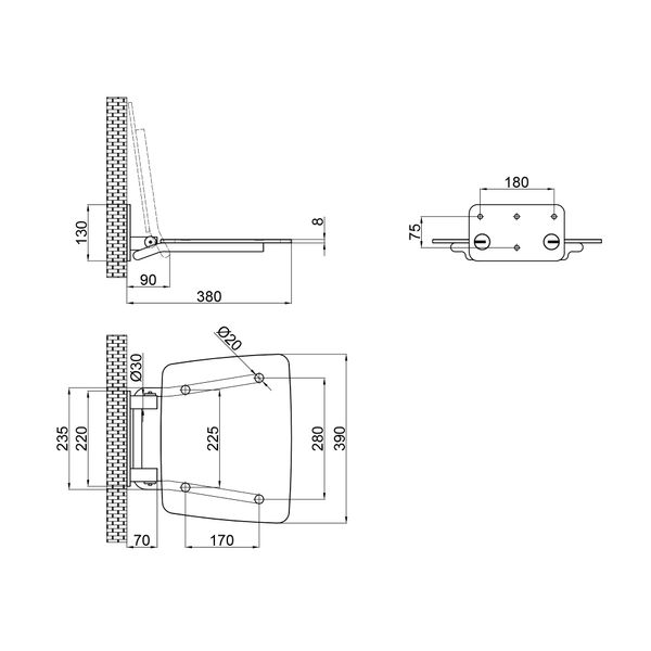 Сидіння для душу Qtap Comfort CRM5035 SD00045307 фото