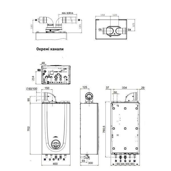 Котел газовий Sime Brava One HE 40 ErP 38 кВт SD00031481 фото