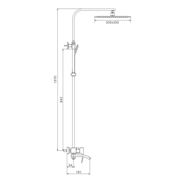 Душова система Gappo G2407 хром G2407 фото