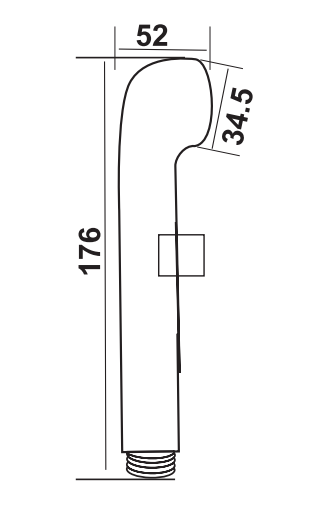 Лейка для гигиенического душа Perla Polly черная PSJ7104B PSJ7104B фото