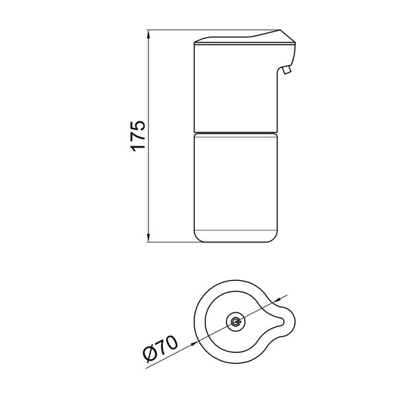 Дозатор для рідкого мила Qtap Pohodli автоматичний 4,5V 300 мл SD00049039 фото