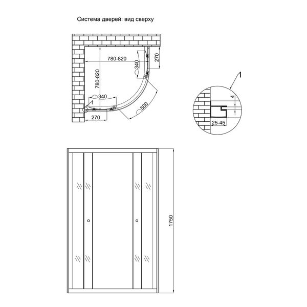 Душевая кабина Lidz Latwa SC80x80.SAT.MID.FR стекло 4 мм SD00047608 фото