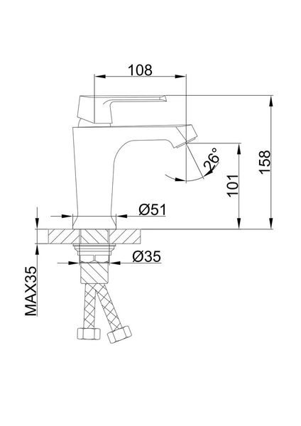 Смеситель для умывальника Frap F1031 белый/хром F1031 фото