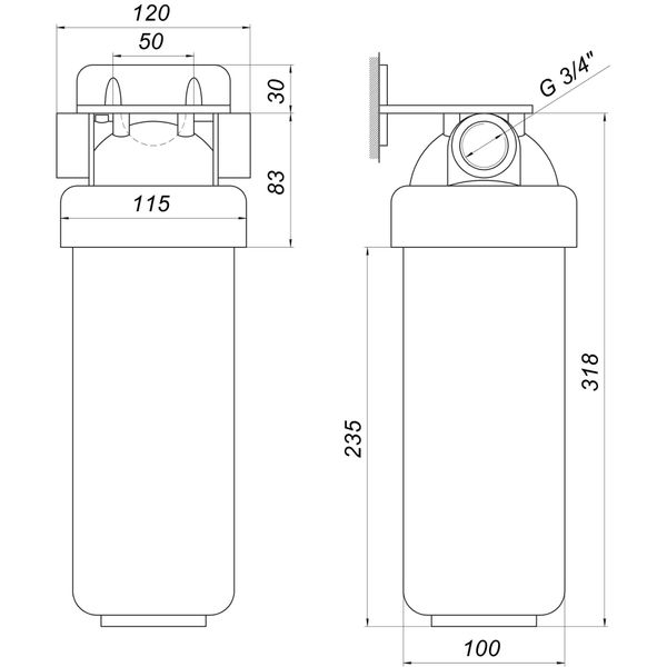 Фильтр-колба OasisPro BSL2 3/4″ 000021750 фото