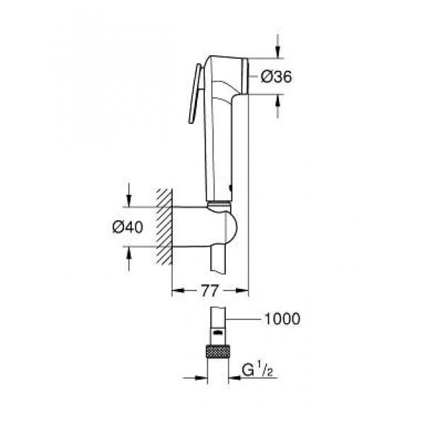 Набір гігієнічний Grohe Tempesta-F Trigger Spray 30 26352000 26352000 фото