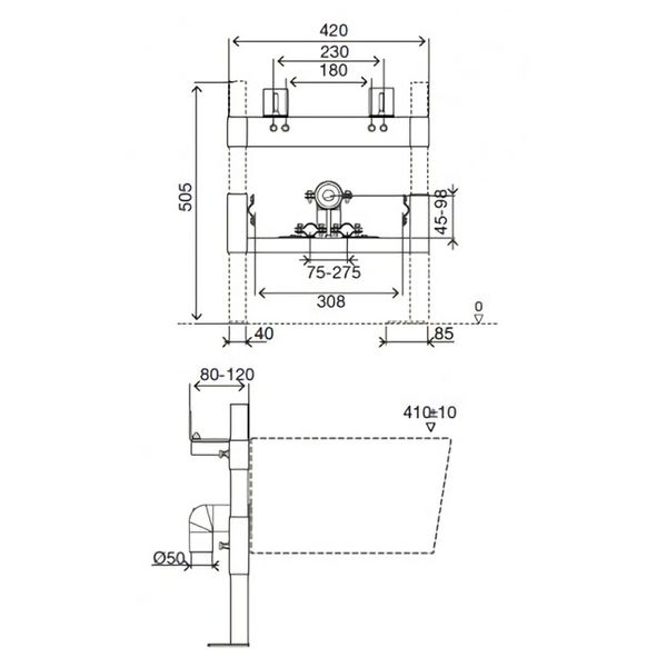 Инсталляция для биде Imprese i4300 063431 фото