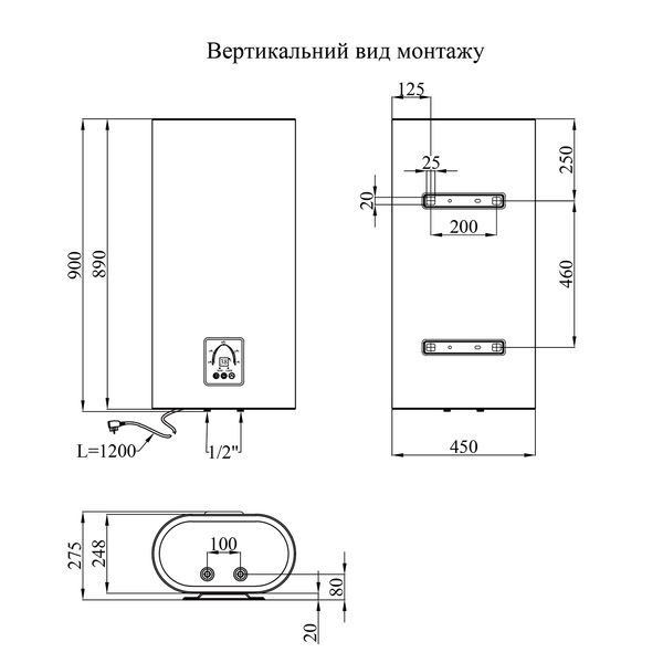 Водонагреватель Kroner Flacher K50F2-D CV031150 фото