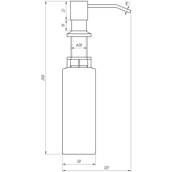 Дозатор для моющего средства Globus Lux SS8444 000020282 фото