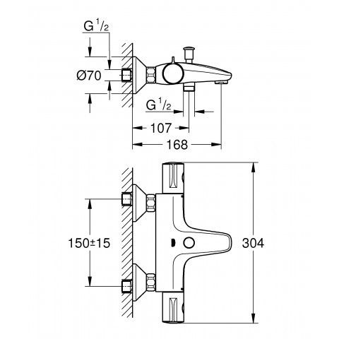 Термостат для ванни Grohe Grohtherm 800 34567000 34567000 фото