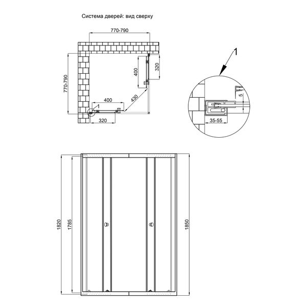 Душова кабіна Qtap Presto CRM1088SP5 80х80 см скло 5 мм SD00039696 фото