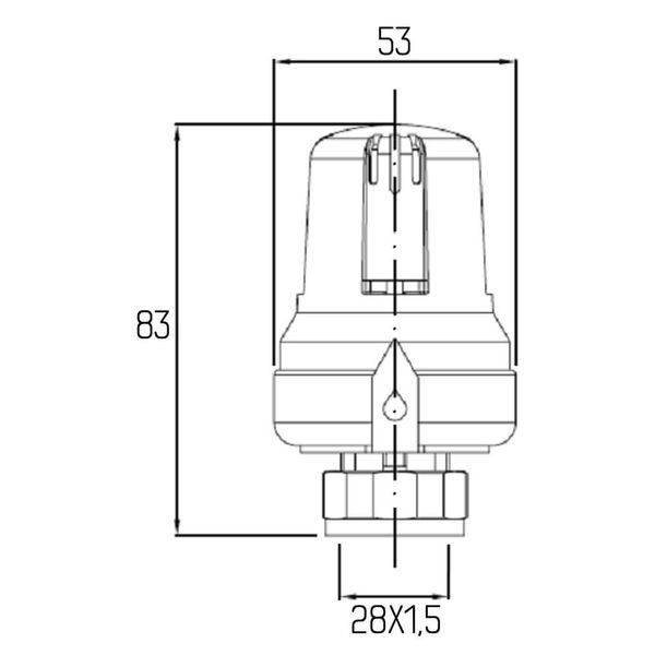 Термоголовка Icma №986 M28х1,5  0÷28°C SD00008813 фото