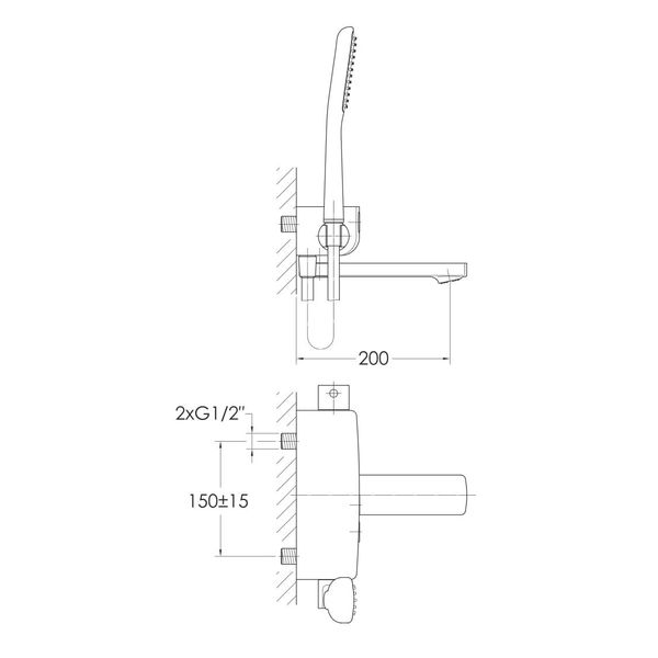 Термостат для ванны Imprese Smart Click ZMK101901040 071642 фото