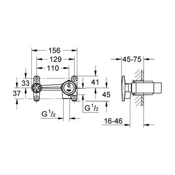 Скрытая часть смесителя Grohe на 2 отверстия 32635000 32635000 фото