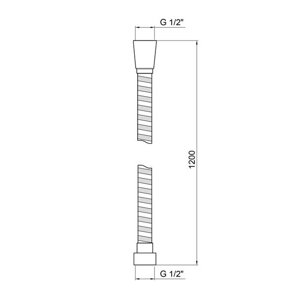 Шланг для душу Qtap Hadice 0052 1,20 м SD00032698 фото