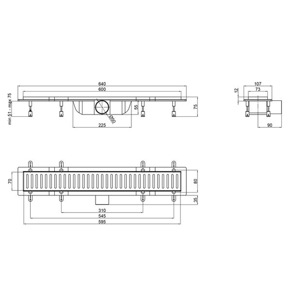 Трап для душа Qtap Dry FA304-600 SD00038746 фото